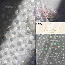 Star Drift Bottle Current Bottle Jellyfish Marine Meteor Water Bubble Love Heart Self Adhesive Nail Art Stickers Manicure Decals (ONLINE ORDER ONLY)