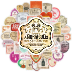 10/50Pcs Funny Vintage Halloween Valentine's Day Love Potion Label Sticker Packs (Online Order Only)