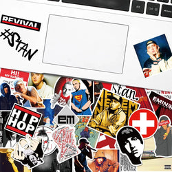 Eminem Hip Hop Stickers Pack - Laptop, Skateboard, Car, Waterproof Decals (Online Order Only)