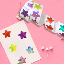 100-500pcs Color Star Sticker Birthday Wedding Gift Party Decor Seal Sticker Envelope Invitation Sticker Baking Label (ONLINE ORDER ONLY)