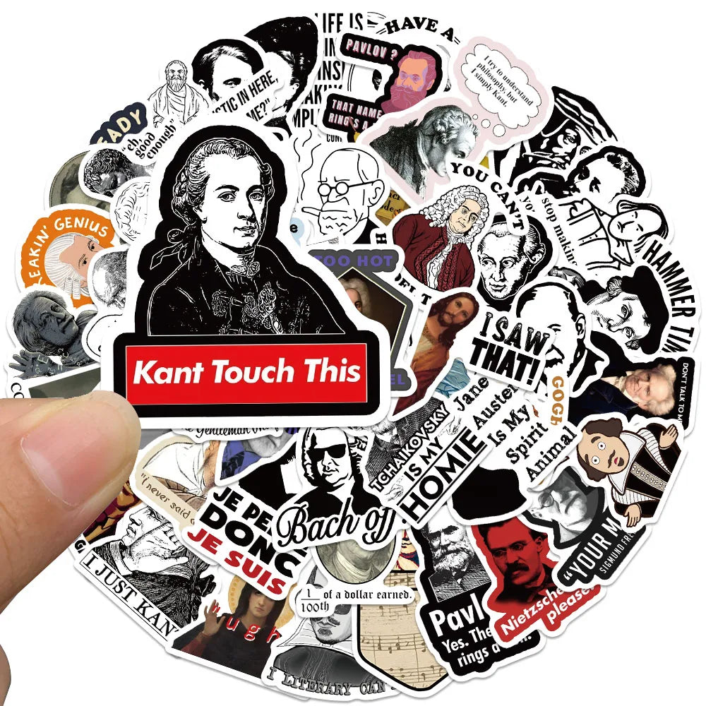 50pcs Funny Cartoon Meme Famous Person Celebrity Stickers For Luggage Laptop Guitar Phone Diary Waterproof Graffiti Vinyl Decals (Online Order Only)