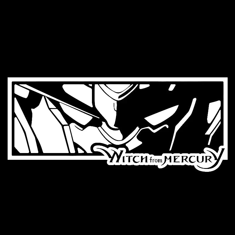 Anime Car Sticker For Notebook Sticker External Accessories Sport Decoration Window Bumper Mercury Witch PVC Vinyl Decals (ONLINE ORDER ONLY)