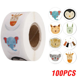 100-500pcs Reward Sticker Cute Cartoon Animals Scrapbooking Sticker for Teacher Encourage Supplies Children's Lables (ONLINE ORDER ONLY)