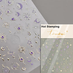 Dreamy Moon Star Cloud Butterfly Starrylight Rhinestone 5D Soft Embossed Relief Nail Art Sticker 3D Decal Decoration Manicure (ONLINE ORDER ONLY)