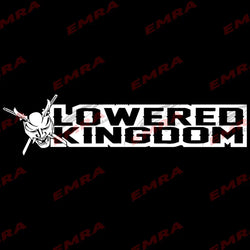 Japanese Anime Text Lowered Kingdom for Car Sticker Decoration Windshield Banner JDM External Accessories Waterproof Vinyl Decal (ONLINE ORDER ONLY)