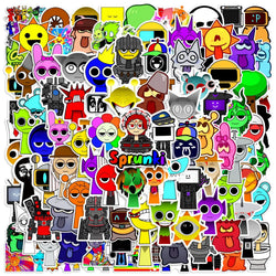Incredibox Sprunki Cartoon Stickers: 10/30/50/100PCS for Fridge, Laptop, Luggage, Skateboard, Graffiti (Online Order Only)