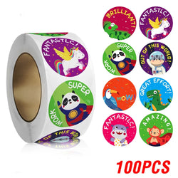 100-500pcs Cute Cartoon Animals Reward Stickers for Kids School Teacher Supplies Kids Classic Toy Gift Sealing Decor Stationery (ONLINE ORDER ONLY)