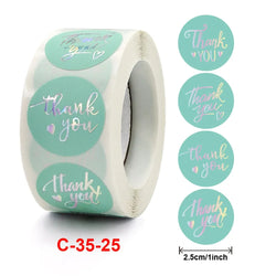 50-500pcs Luxury Bronzing Labels Thank You Stickers Monogrammed Floral Baking Seal Labels for Shop Business Package Gift Sticker (ONLINE ORDER ONLY)