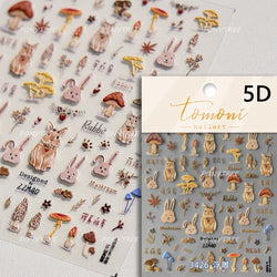 Rabbit Bunny Moon Flower Lantern Peach Blossom Star Bowknot Self Adhesive Nail Art Stickers Rhinestone Delicate Manicure Decals (ONLINE ORDER ONLY)