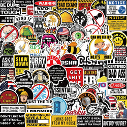 Funny Safety Hat Stickers Slogan Decals Waterproof Helmet Graffiti Gifts (Online Order Only)