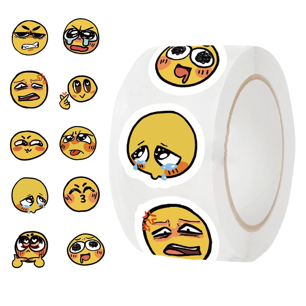 500pcs Little Yellow Face Stickers for Kids School Teacher Reward Sticker Party Decor Small Business Label Scrapbooking Stickers (ONLINE ORDER ONLY)
