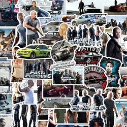Fast and Furious Stickers Pack for Suitcase, Water Bottle, Phone, Laptop, Car, Scooter, Fridge (Online Order Only)