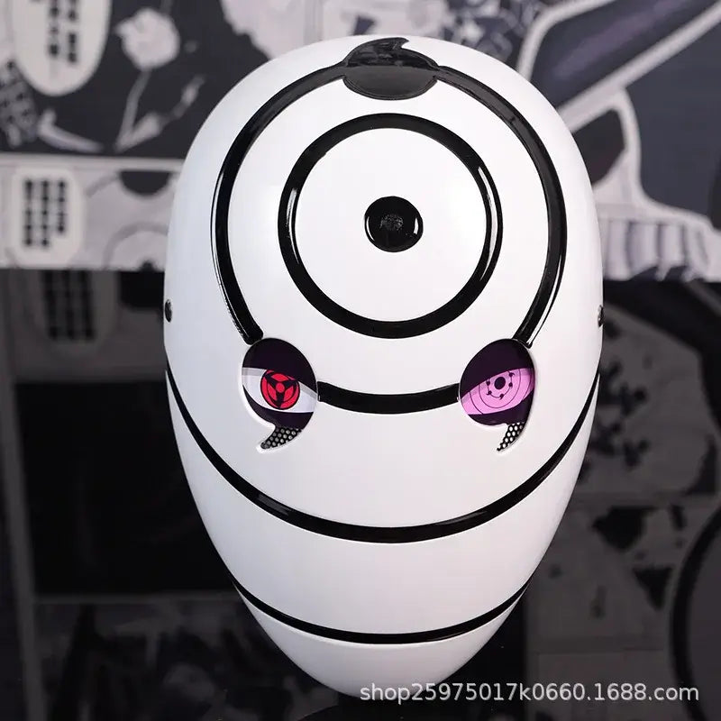 Obito Cosplay Mask: High Gloss Akatsuki Anime Prop