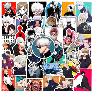 50pcs Jujutsu Kaisen Stickers for Helmets, Walls, DIY Decor Wholesale (Online Order Only)