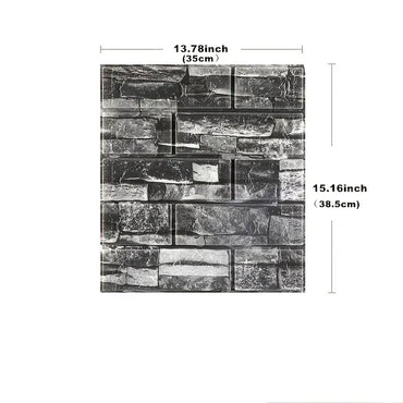 38.5X35cm 3D DIY Foam Self-adhesive Retro Brick Pattern Wallpaper Waterproof Wall Stickers Room Decor Home Decoration (ONLINE ORDER ONLY)