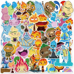 50pcs Elemental Anime Stickers for Laptop, Phone, Scooter, Water Bottle, Suitcase, Stationery, Refrigerator (ONLINE ORDER ONLY)