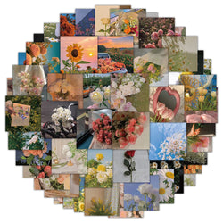10/30/50PCS Rose Aesthetic Stickers Flowers Decal For Notebbok Wall Phone Album Fridge Suitcase PVC Waterproof Kids DIY Sticker (ONLINE ORDER ONLY)
