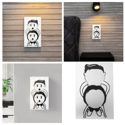 Funny Cover Decal Wall Sticker Funny Stickers Pretend Electrical Sticker Hand Decals Wall Baby Props Photography Boy Christmas (ONLINE ORDER ONLY)
