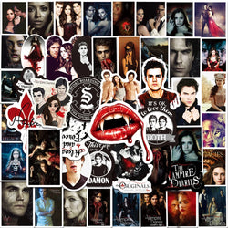 50PCS American TV Series The Vampire Diaries Graffiti Sticker Notebook Water Cup Waterproof Decorative Stickers (Online Order Only)