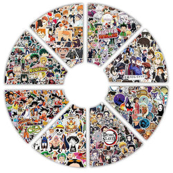 50/100pcs Anime Stickers Attack On Titan Jujutsu Kaisen Waterproof Decals for Skateboard Laptop Car Motorcycle (Online Order Only)