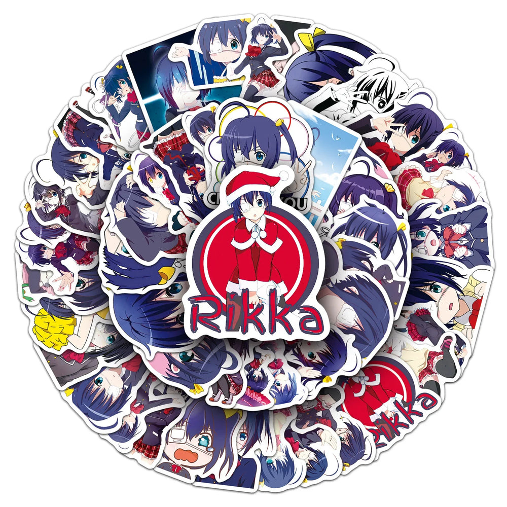 10/30/50PCS Takanashi Rikka Cartoon Stickers Love Animation Decals Fridge Luggage Laptop Phone Guitar Bike Skatboard Sticker Toy (ONLINE ORDER ONLY)