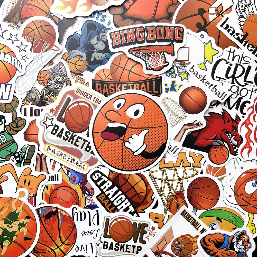 Basketball Graffiti Stickers Waterproof for Luggage, Notebook, Skateboard, Refrigerator (10/50PCS) (ONLINE ORDER ONLY)