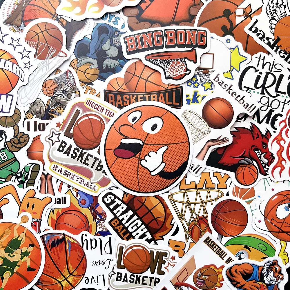 Basketball Graffiti Stickers Waterproof for Luggage, Notebook, Skateboard, Refrigerator (10/50PCS) (ONLINE ORDER ONLY)