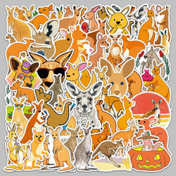 50Pcs Cute Kangaroo Graffiti Stickers for Helmet, Wall, DIY Decor (ONLINE ORDER ONLY)