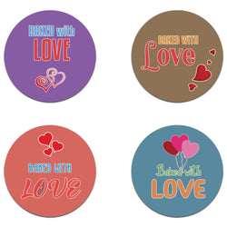 100-500 Pcs Wedding Stickers Handmade Love Stickers Baking Thank You Label Gift Sealing Stickers Stationery Stickers (Online Order Only)