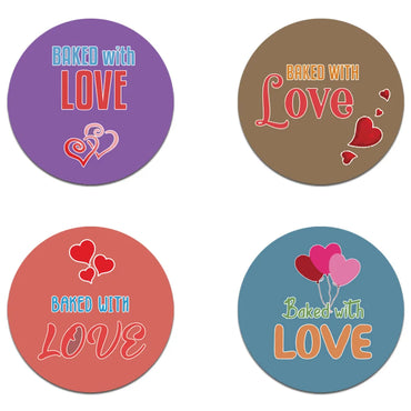 100-500 Pcs Wedding Stickers Handmade Love Stickers Baking Thank You Label Gift Sealing Stickers Stationery Stickers (Online Order Only)