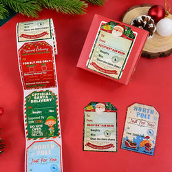 Merry Christmas Gift Tags Santa Claus Labels Sticker Roll (ONLINE ORDER ONLY)