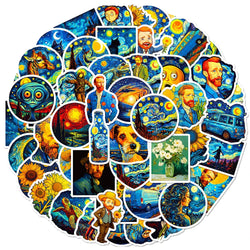 Van Gogh Art Stickers Set - Aesthetic DIY Decoration for Suitcase, Notebook, Phone (Online Order Only)