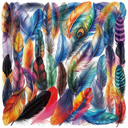 Cartoon Colorful Feather Stickers Waterproof DIY Skateboard Notebook Graffiti (ONLINE ORDER ONLY)