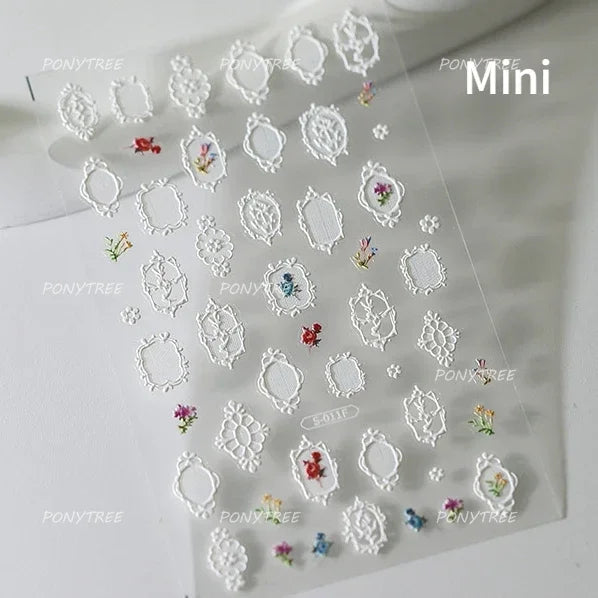 Snowman Tree House Cedar White Pine Forest Warm Winter Cloud Self Adhesive Nail Art Stickers Snowflake Star Snow Manicure Decals (ONLINE ORDER ONLY)