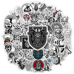 Norse Viking Warrior Stickers Tattoo DIY Gift Decal for Laptop Phone Scrapbook Luggage Decorative Bottles Graffiti Waterproof (ONLINE ORDER ONLY)