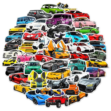 10/50PCS JDM Retrofit Racing Car Waterproof Stickers Decals Kids Toy DIY Phone Luggage Car Bike Cartoon Graffiti Sticker (ONLINE ORDER ONLY)