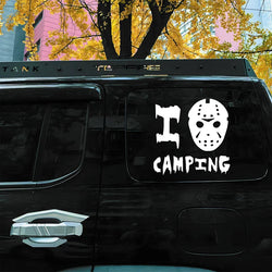 "CAMPING"Stickers,mask  jason creative funny decal high quality sticker for cars trucks motorcycles &laptops! (ONLINE ORDER ONLY)