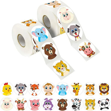 100-500pc Stickers for Children Kids Rolling Animal Roll Dog Stickers Small Packaging Pack Stickers Photocard Decor Lables (ONLINE ORDER ONLY)