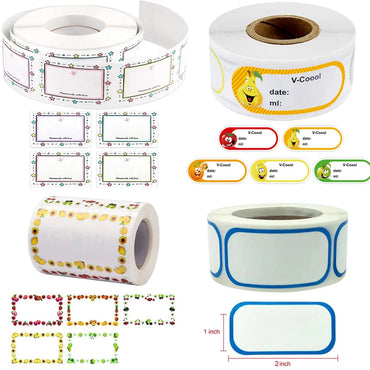 300pcs/roll Kitchen Classification Label Stickers Refrigerator Food Storage Date Labels for Container Bag Jar Packaging Marking (ONLINE ORDER ONLY)