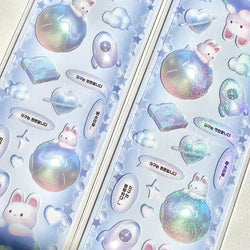 Korean ins Cute Angel Rabbit Sticker Scrapbooking Idol DIY Album Decoration Sticker Aesthetic Personalized Kawaii Stationery (ONLINE ORDER ONLY)