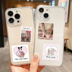 30Pcs Pink Ballet Style Stickers Kawaii Cartoon Waterproof PVC Stickers Scrapbooking Diy Journaling Cute Stationery Sticker (ONLINE ORDER ONLY)