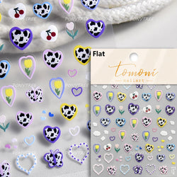Graffiti Line Love Heart Cool Personal Hollow Out English Letter Y2k Self Adhesive Nail Art Decorations Sticker Manicure Decals (ONLINE ORDER ONLY)