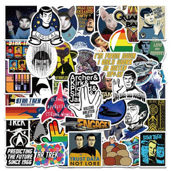 50pcs Star Trek Stickers for Laptop, Phone, Car, Scooter, Suitcase, Water Bottle, Refrigerator (Online Order Only)