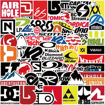 10/30/50PCS Cool Ski, Skate, and Snowbord Brand Logo Sticker Packs (ONLINE ORDER ONLY)