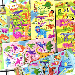 6 Sheets 3D Bubble Sticker Car Truck Plane Traffic Waterproof Cartoon Anime Stickers For Girl Boy Kids Funny Educational Toys (Online Order Only)