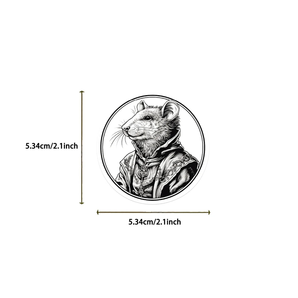 50PCS Black And White Medieval Style Sticker Graffiti Personality Trend Guitar Water Cup Computer Suitcase Sticker Wholesale﻿ (ONLINE ORDER ONLY)