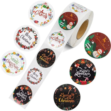 100-500pcs Christmas Stickers Xmas Labels Stickers Decor Merry Christmas Decorations Labels New Year Gift Stickers Stationery (ONLINE ORDER ONLY)