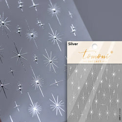 Gold Silver Star Laser Pink Colorful Glitter Starlight Sparkle Rhinestones Relief Nail Art Decorations Stickers Manicure Decals (ONLINE ORDER ONLY)