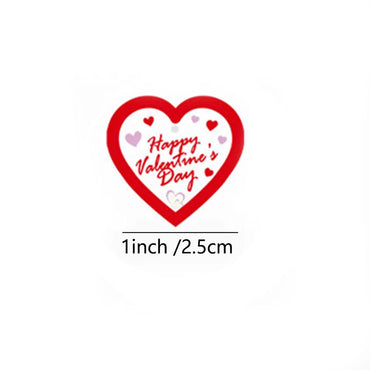 100-500pcs Red Love Stickers Happy Valentine's Day Wedding Invite Card Decorate Candy Gift Box Tags Seal Label (ONLINE ORDER ONLY)