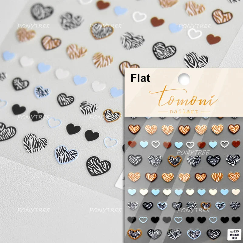 Graffiti Line Love Heart Cool Personal Hollow Out English Letter Y2k Self Adhesive Nail Art Decorations Sticker Manicure Decals (ONLINE ORDER ONLY)